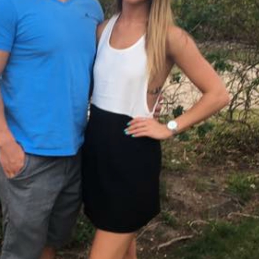 White & Black Dress